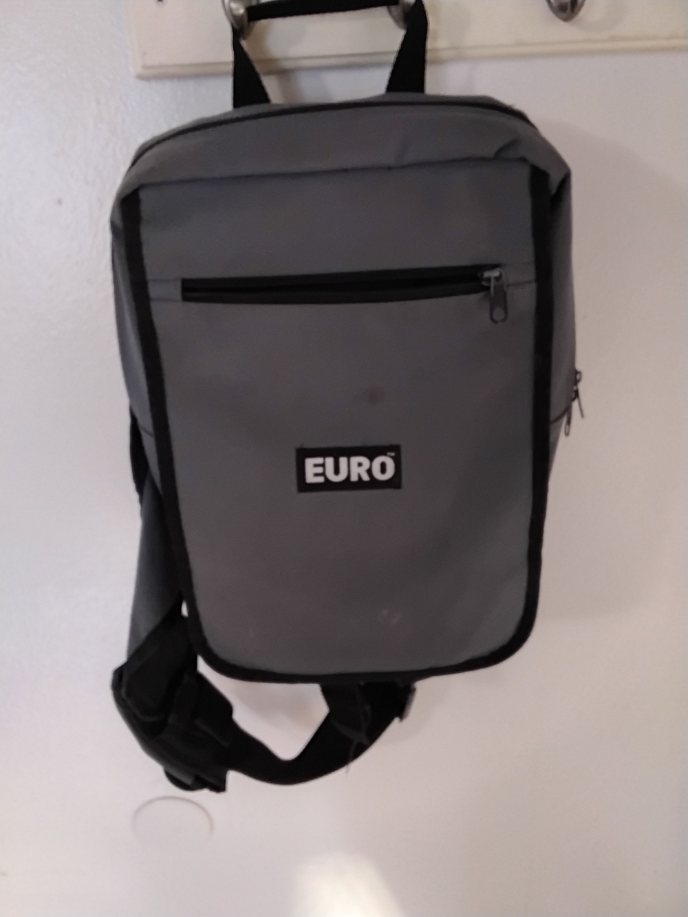 EuroSport Gray Canvas Urban Sling Crossbody Backpack Daypack